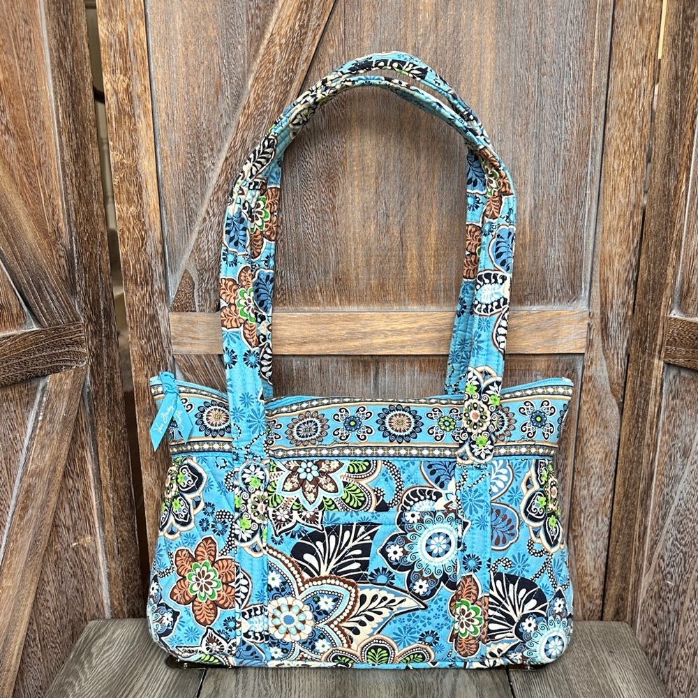 Vera Bradley Bali Blue Betsy Shoulder Handbag Purse
